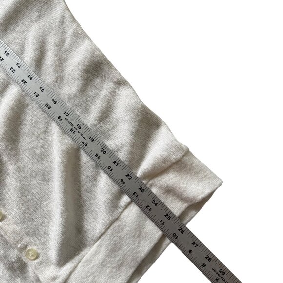 Christian Dior Mens Large Vintage Ivory Button-Up Cardigan Sweater Acrylic Blend - Picture 8 of 8